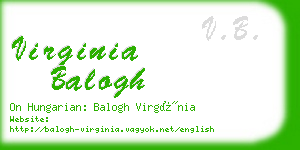 virginia balogh business card